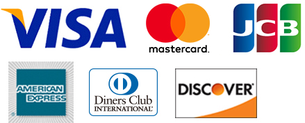 visa mastercard jcb americanexpress dinersclub discover